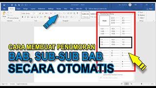 Cara Membuat Penomoran Bertingkat, Sub Bab, otomatis pada Ms Word | Cara Pertama Gampang Banget