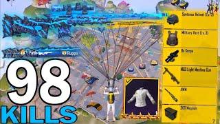 98 KILLS!!NEW BEST LOOT GAMEPLAY with FULL SEASON 2 OUTFITSPUBG Mobile