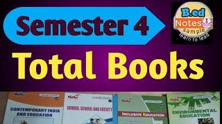 B.ed 4th semester total Books