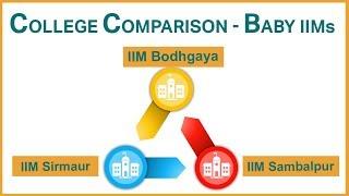 Comparison of Baby IIMs - Bodhgaya| Sirmaur| Sambalpur