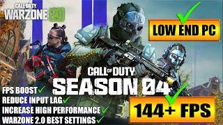  Warzone 2.0 Season 4: Low End Pc increase performance / FPS with any setup! Best Settings 2023