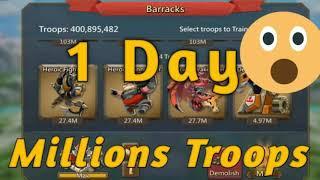 Lords Mobile Training Trick | Million Troops