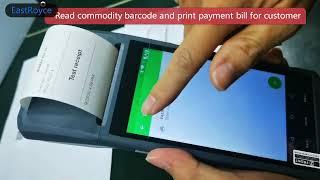 Handheld Android pos terminal for printing cash receipts in small retail stores ER-P03A