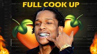 Making a ASAP Rocky Type Beat | FL STUDIO COOKUP