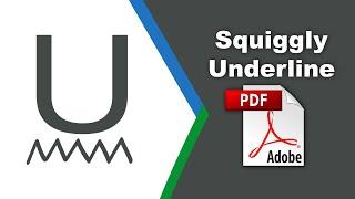 How to add a squiggly underline in a pdf file (Edit PDF) using Adobe Acrobat Pro DC