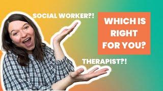 SHOULD YOU CHOOSE SOCIAL WORK OR COUNSELING? || The major differences between LCSW + LPC or LMFT