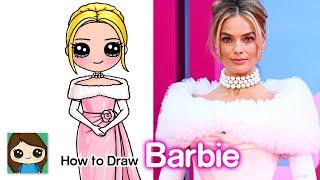 How to Draw Barbie in Enchanted Evening Gown | Margot Robbie