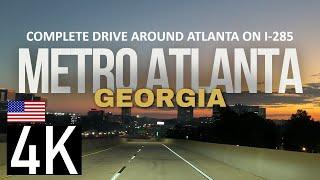 Driving Full Circle I-285 Perimeter of Atlanta in 4K (Realtime) - Atlanta Driving Tour