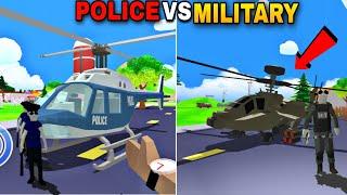 POLICE HELICOPTER VS MILITARY HELICOPTER | DUDE THEFT WARS .EXE