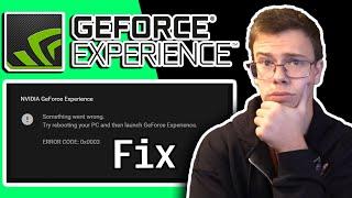 How To Fix Error Code 0x0003 Nvidia GeForce Experience! Working Fix 2021
