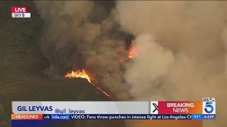 Mandatory evacuation orders in place for fire burning in Trabuco Canyon