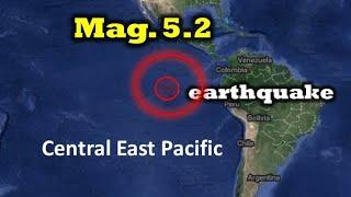 Strong mag. 5.2 Earthquake - Central East Pacific Rise on Monday, May 13, 2024