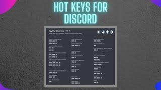 Hot keys for Discord and how to use them!