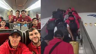 Timnas Langsung Balik Jakarta Jelang Lawan Australia • JUSTIN DI TERIAKIN FANS