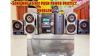 Sony music system push power protect problem, how to play again the music system