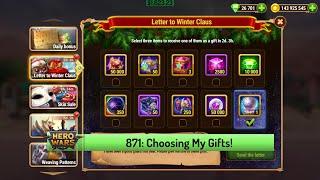 Let's Play Hero Wars 871: Filling Out My Letter to Winter Claus, Which Gifts Should I Choose?