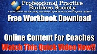 Free Workbook Download - Online Content For Coaches