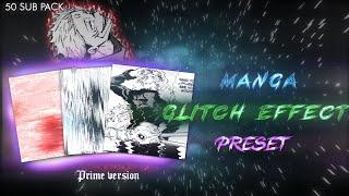 Manga Glitch pack | 50 sub spacial | Glitch effect preset | Alight-link