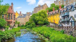 󠁧󠁢󠁳󠁣󠁴󠁿 EDINBURGH SCOTLAND WALKING TOUR, DEAN VILLAGE - A MUST SEE IN SCOTLAND, EDINBURGH WALK, 4K60