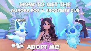 HOW to get the AURORA FOX & FROSTBITE CUB! 1 FREE PET! in Adopt me