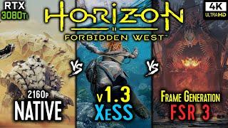 Native vs XeSS 1.3 vs FSR 3 Frame Generation - Horizon Forbidden West | RTX 3080Ti - 4K Benchmark