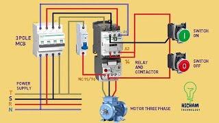 Contactor Connection with NO and NC Switches | Comment brancher un contacteur électrique