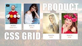 Ecommerce Product Grid Design using html & css || CSS Grid || CSS Grid Layout