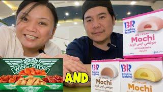 ICE CREAM MOCHI AND ICE CREAM MACAROONS + CHICKEN WINGSTOP MUKBANG | Mukbang Philippines | Food