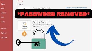 HOW TO REMOVE MS ACCESS PASSWORD