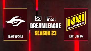 Dota2 - Team Secret vs NAVI Junior - Game 2 - DreamLeague Season 23 - CQ - WEU