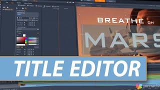 Using the redesigned Title Editor in Pinnacle Studio 24
