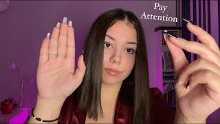 ASMR | Pay Attention with Hand Movements | Tingly Mouth Sounds