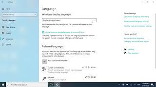 How to change the language in Windows 10