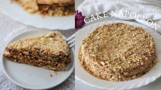 RUSSIAN CAKE NAPOLEON  | russian cake with mille feuille pastry