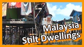 Malaysia - Sabah - Mengkabong, stilt dwellings offshore Kota Kinabalu