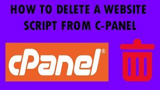 HOW TO DELETE A WEBSITE SCRIPT FROM cPanel