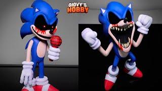 Making Sonic.exe Act 1 & 2  Fnf VS SONIC EXE 2.0 Mod  Cosclay Polymer Clay Tutorial