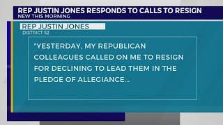 Rep. Justin Jones responds to calls to resign after declining to lead House in Pledge of Allegiance