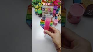 how to fill slime in nano tape balloon  #slime #nanotape #shorts