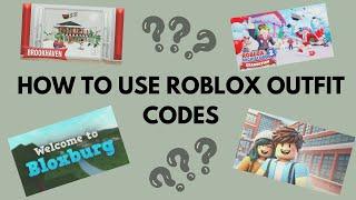 How to use roblox outfit/clothing codes? (Brookhaven rp, roblox high school 2, bloxburg..)