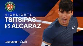 Stefanos Tsitsipas vs Carlos Alcaraz | Quarter-Final | French Open 2024 Highlights 