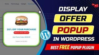 How to display offer popup in WordPress website | Best WordPress popup plugin free
