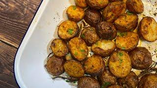 Crispy Oven Roasted Baby Potatoes!