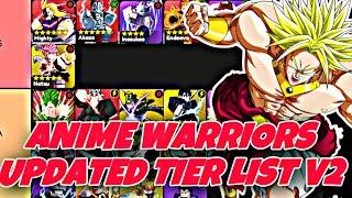 (CODES) anime warriors UPDATED Tier list V2