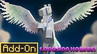 1 MILLION HORSES ADDON is AMAZING for Minecraft Bedrock Edition players!