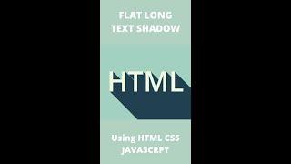Flat long shadow text | CSS text  Shadow effect #shorts