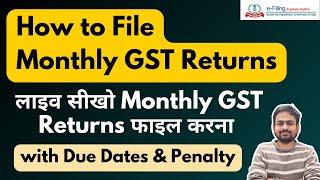 How to File GST Monthly Return Online | Monthly GST Return Filing in Hindi | Monthly GST Return