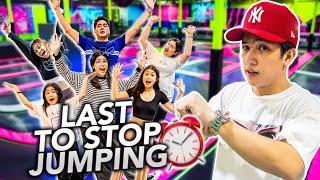 Last To STOP JUMPING Challenge! (Trampoline Park!) | Ranz and Niana