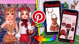 Letting PINTEREST Pick My CHRISTMAS Outfits & WINTER Themes ONLY! | ROBLOX Dress to Impress