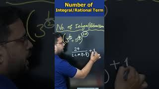 Number of Integral/Rational Terms in Binomial Expansion #jeemain #kotacoaching #maths #ytshorts